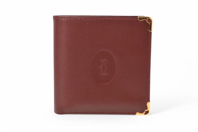 Cartier Fold Wallet Vintage Cartier Men's Wallet Must De Cartier Bordeaux