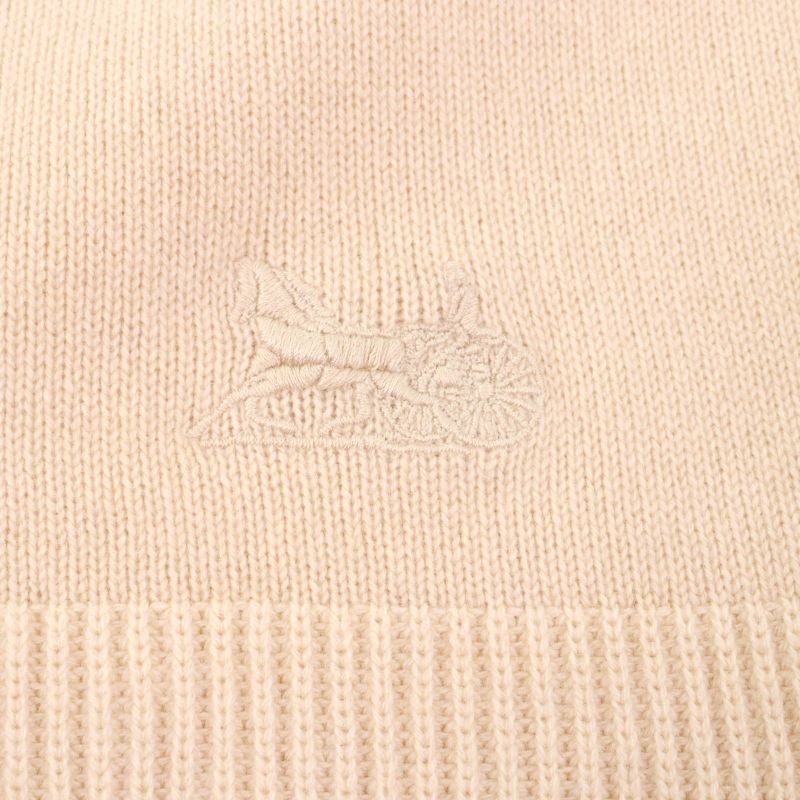 Celine 2a20o152i 100% Cashmere Salky Embroidered Crew Neck Long Sleeve Sweater