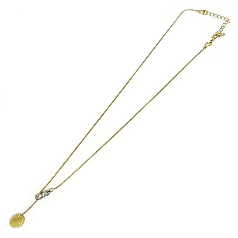 Christian Dior GP Dior Logo Bottle Lid Motif Necklace Women's Gold 365486
