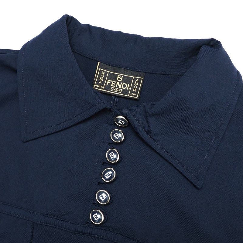 Fendi Vintage Dress Size 42 FF Double F Button Made In Italy 20240726 Ra0563