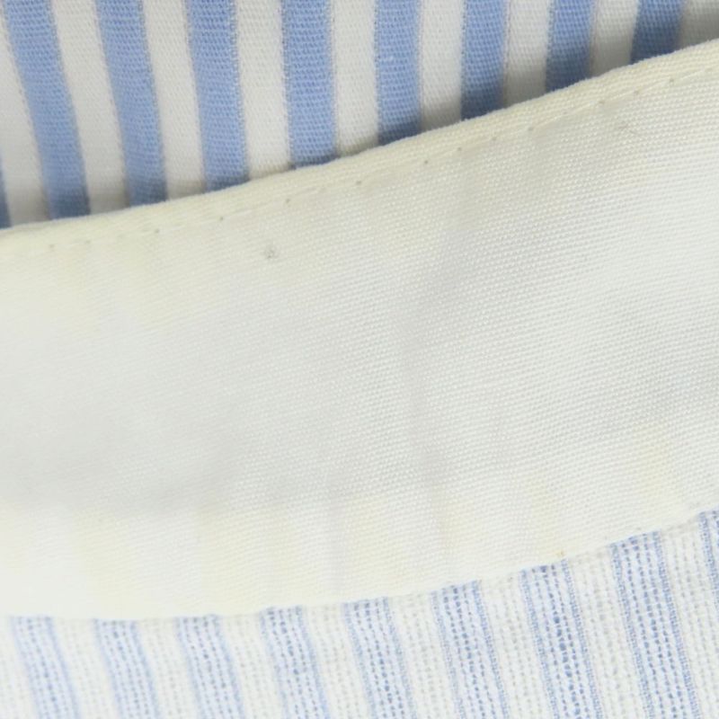 Christian Dior Dress Sleeveless L Cotton White Sac Blue Stripe Apparel Women