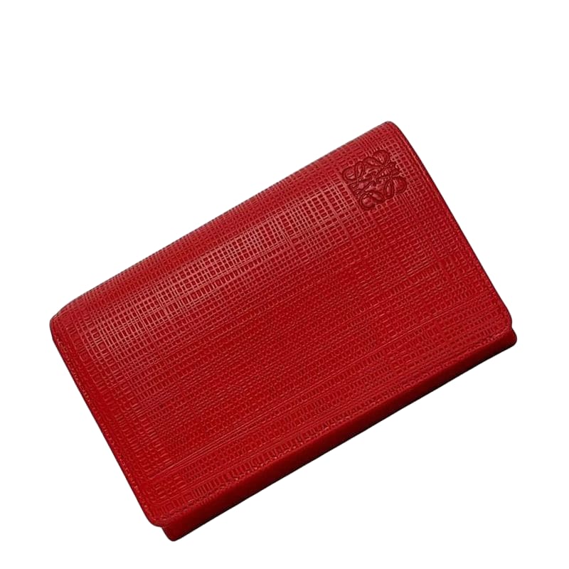 Loewe Bifold Wallet Red Linen Anagram 101.88k98