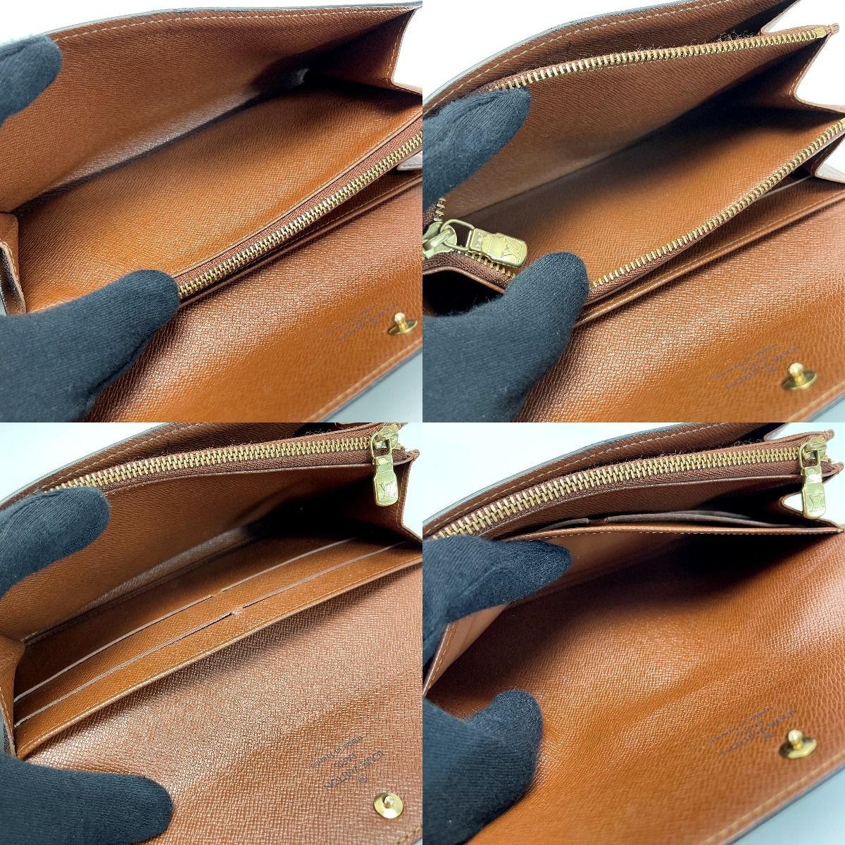 Louis Vuitton Pochette Portomone Credit M61725 Brown Long Wallet