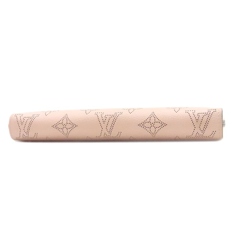 Louis Vuitton Long Wallet Zippy Wallet Monogram Mahina Pink and White Silver