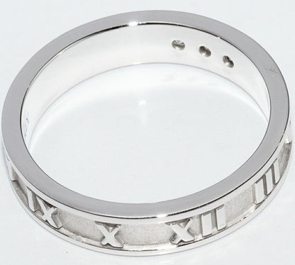 Tiffany & Co Ring 18K White Gold Diamond 3P Atlas Narrow Ring
