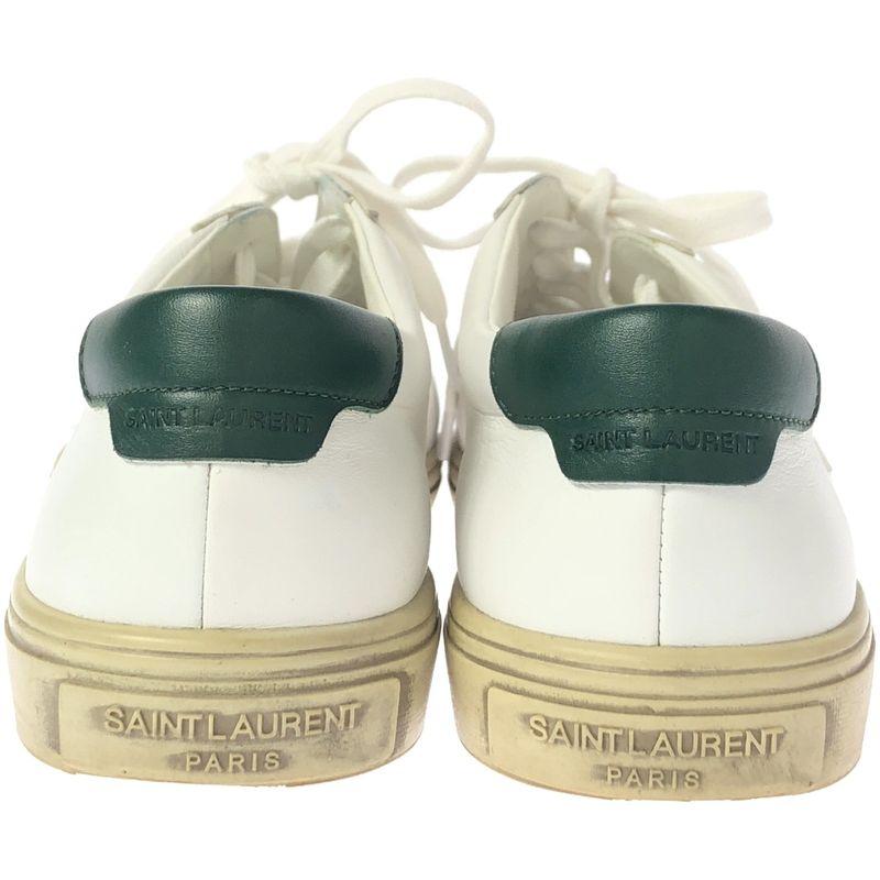Saint Laurent Paris Andy Andi Leather Low Cut Sneakers 606831 White 37