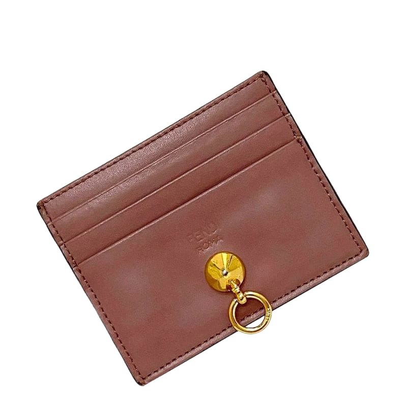 Fendi Card Case Beige Pink Dot Com 8m0269