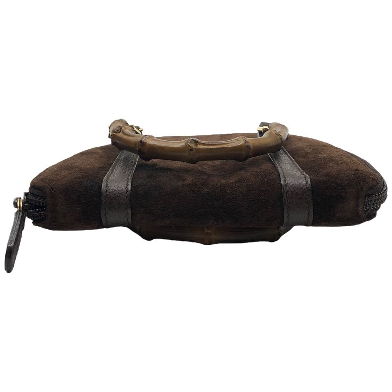 Gucci Old Gucci 2way Mini Suede Bamboo Shoulder Bag Mini Suede Bamboo Shoulder