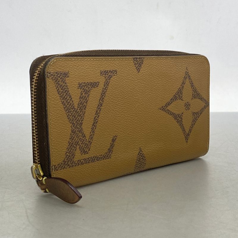 Louis Vuitton Long Wallet Monogram Giant Reverse Zippy Wallet M69353 Brown Men