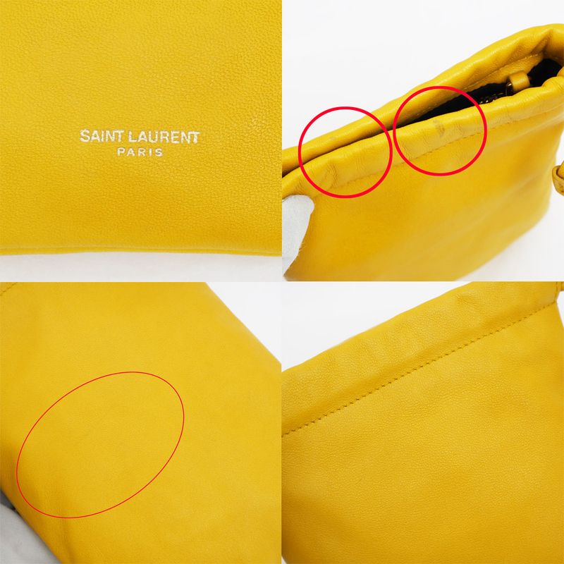 Saint Laurent Drost Ring Mini Chain Shoulder Bag Yellow - Yellow 640714