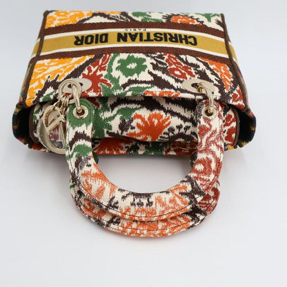 Christian DIOR Lady D-lite Medium Lady D-lite Medium Handbag Embroidered Canvas