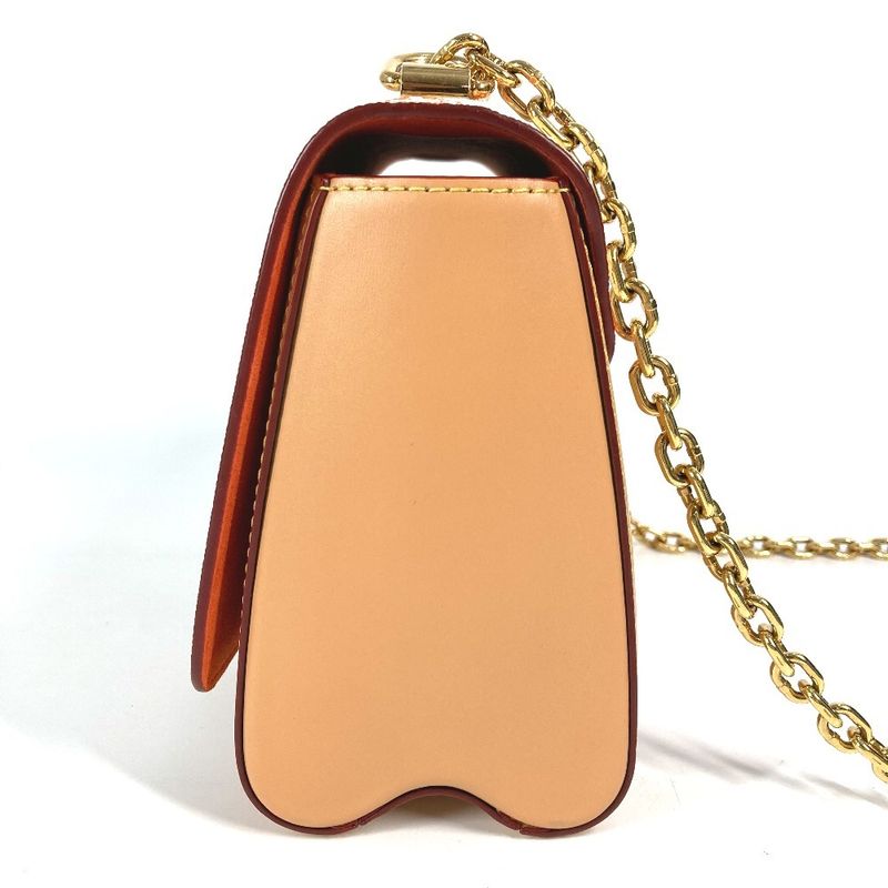 Louis Vuitton Shoulder Bag Sac Twist MM M44460 Monogram Canvas Bronze White