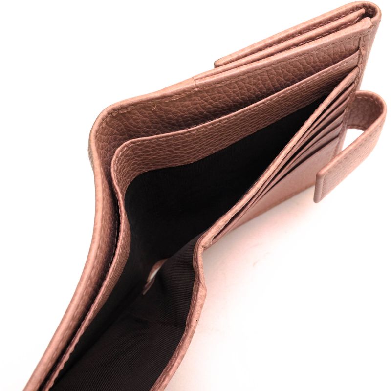 Gucci Wallet Ladies Women Leather Genuine Pink 806215924 Hook Bifold with