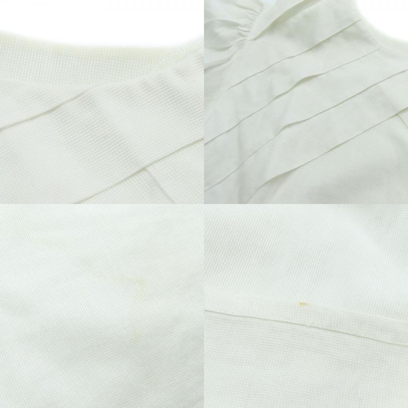 Christian Dior Blouse M White Puff Sleeve 5' Length Women Christian Dior