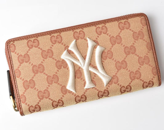 Unused Gucci Wallet Gucci Long Wallet New York Yankees Collaboration GG