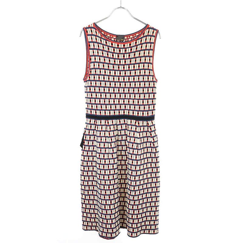 Fendi Block Knit Dress Fz9065 T4k Mix 40