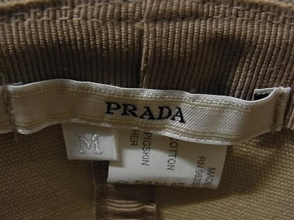 Prada Bucket Hat Size M Women's Beige Fr2111