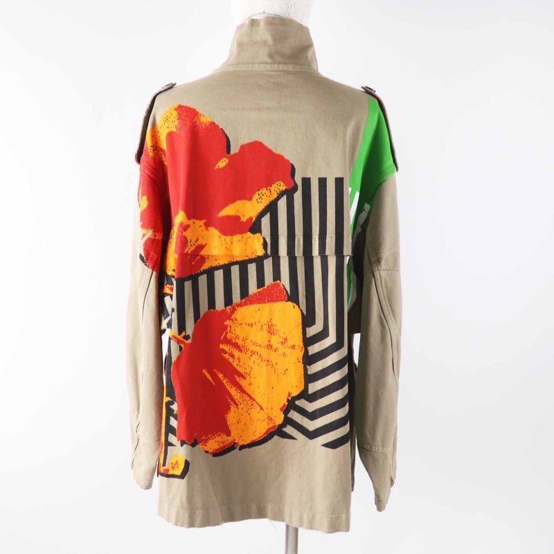 Christian DIOR 227c47a3347 BEE Embroidery Damaged Paint Design Military Jacket