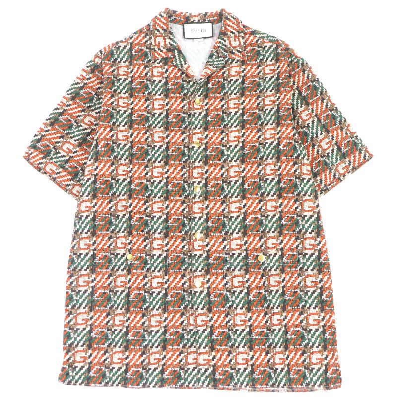 Gucci 20SS 623168/623159 100% Cotton G Logo Total Pattern Woven Effect Bow Ring