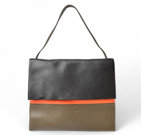 Celine Shoulder Bag Clutch Bag Celine ALL SOFT ALL SOFT Black Orange Khaki 17218
