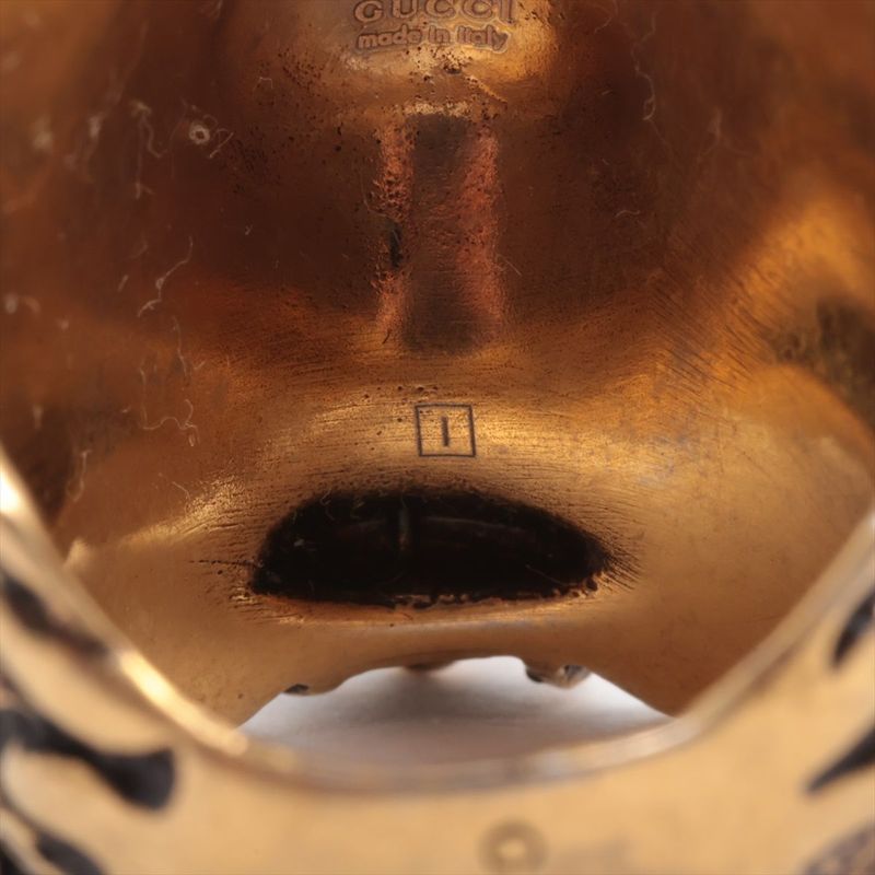 Gucci Michele Period Lion Head GP Ring 15 (actual Size 14.5) Gold Made In Italy