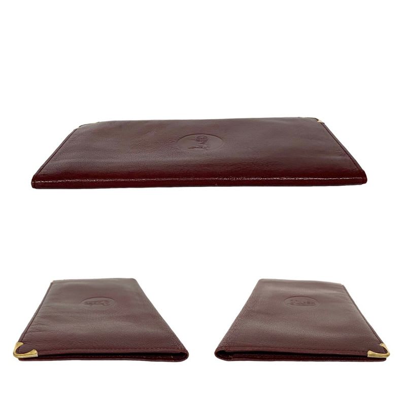 Celine Vintage Carriage Logo Leather Bifold Long Wallet