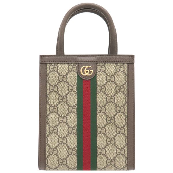 Gucci 2way Bag Super Mini Bag GG Supreme Canvas Beige and Ebony Gold Hardware