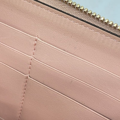 Gucci Long Wallet Micro Guccissima 449391 Leather Pink Chien Pan Gold Hardware