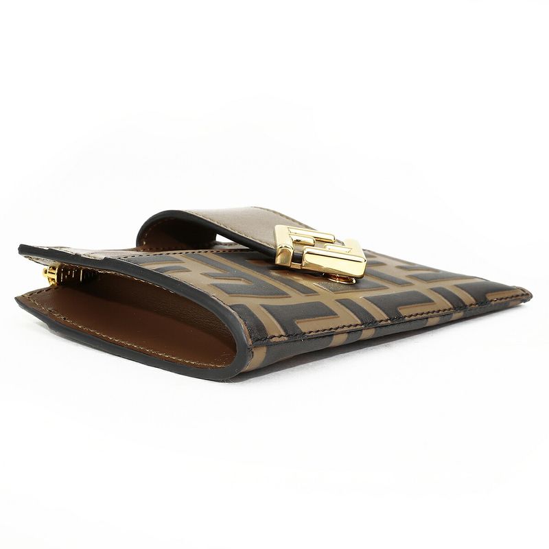 Fendi Card Case FF Diamond Brown