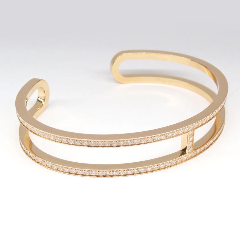 Hermes Bracelet Eva-chaine D'ancre SH Diamond Au750 PG Pink Gold