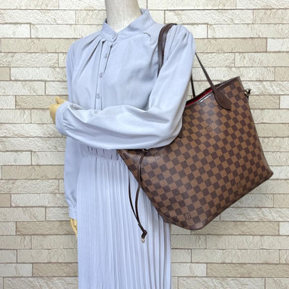 Louis Vuitton Neverfull MM Damier Tote Bag Damier Canvas N51105 Brown Unisex