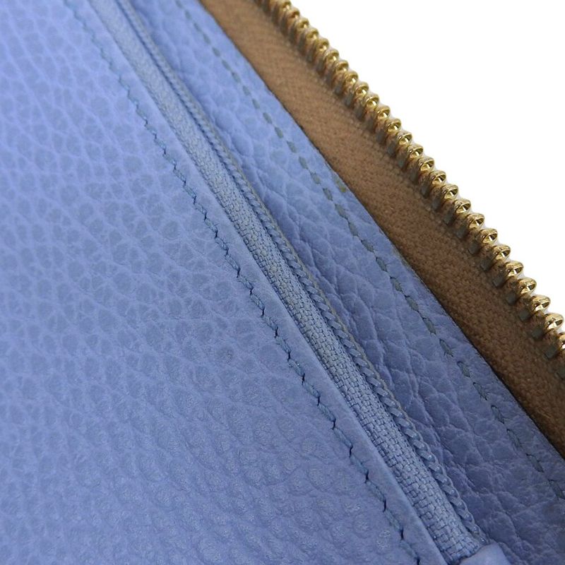 With Box Gucci 2017 354497 Teal Leather Round Zip Wallet Bifold Wallet With