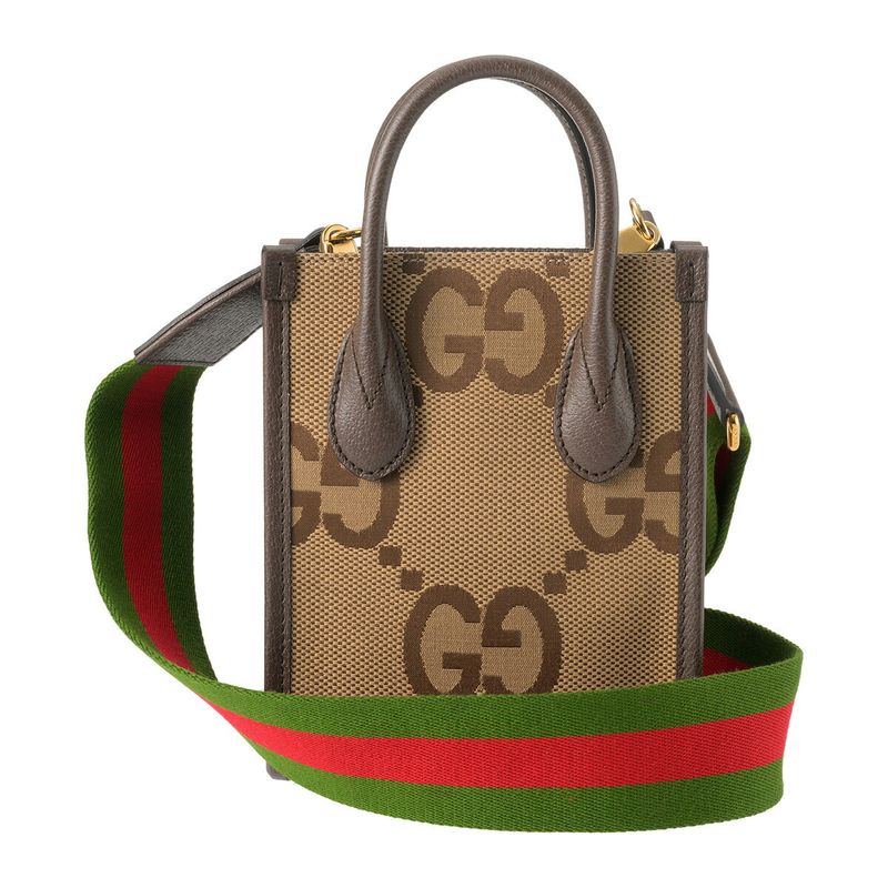 Gucci Shoulder Bag Jumbo GG Canvas Beige