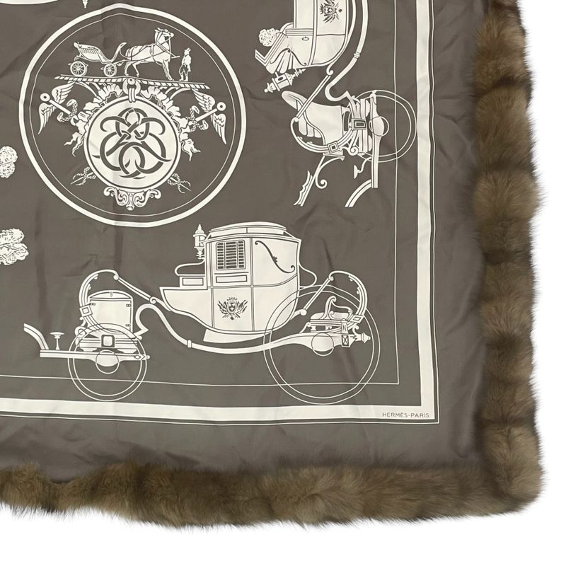 Similar Hermes Scarf Stole Shawl Large Size Carre 90 Ex-libris Silk Sable Gray