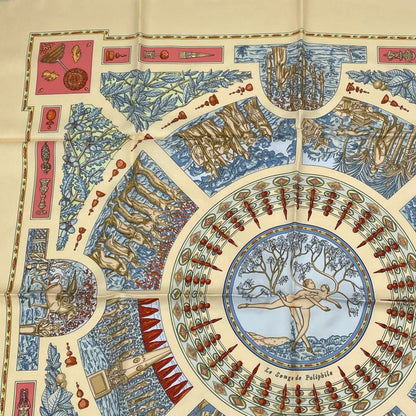 Hermes Scarf Carre 90 Polyfill Dreaming Beige