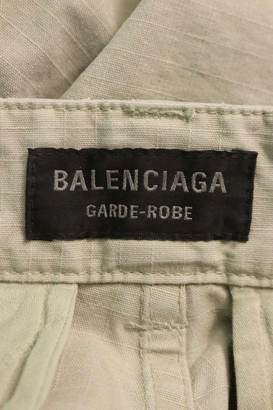 Balenciaga 773255 Tkp27 Damaged Large Cargo Long Pants Men's 48