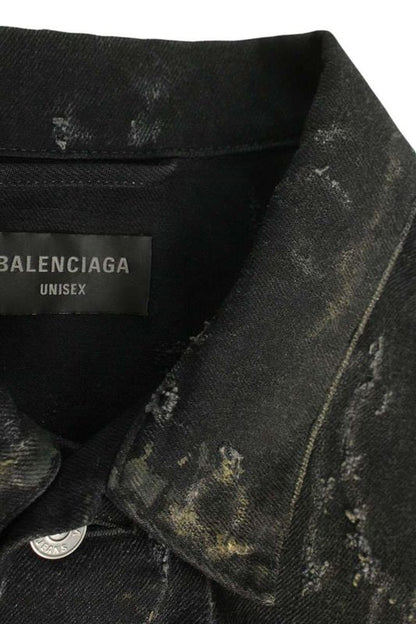 Balenciaga 748022 Tbp47 Super Destroy Oversize Denim Jacket Men's 1