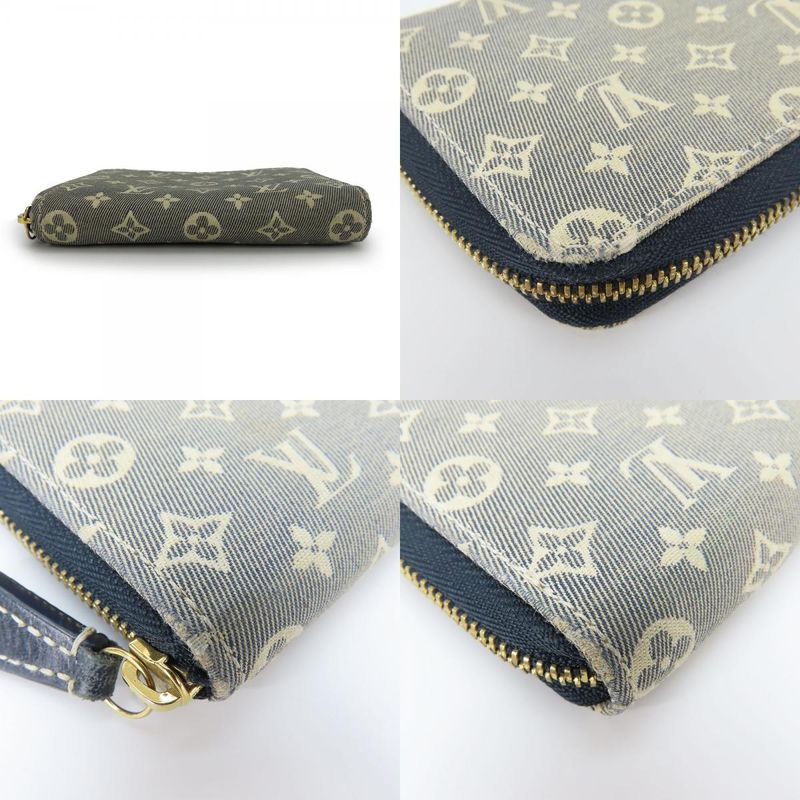 Louis Vuitton Coin Case Coin Purse M63004 Monogram Idylle Ankle Navy Gold