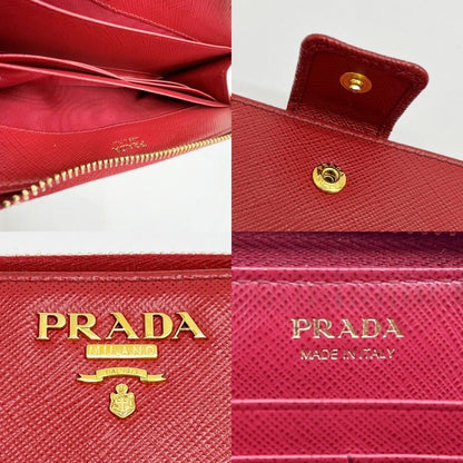 Prada Long Wallet Leather Women's 1ml029 Red