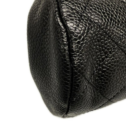 Chanel Clutch Bag Matelasse A46430 Black Silver Hardware / Clasp Closure