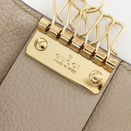 Gucci Double G GG Supreme Canvas Current Leather Ladies Key Case