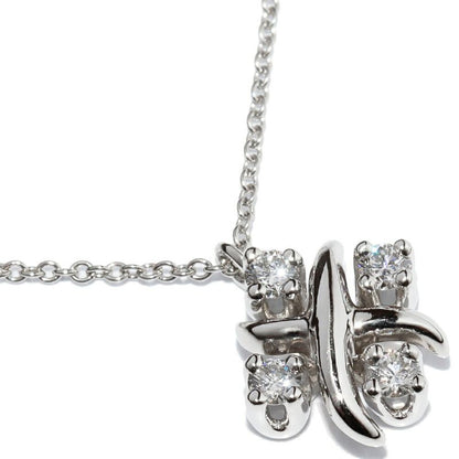 Tiffany & Co Pendant Necklace Pt950 Diamond 4P (021ct) Jean Schlumberger