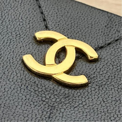 Chanel Handbag Lamb Leather Lamb Leather Clasp V-stitching Black