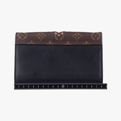 Louis Vuittonportefeuille Twisted Chain Wallet Black And Brown And White PVC