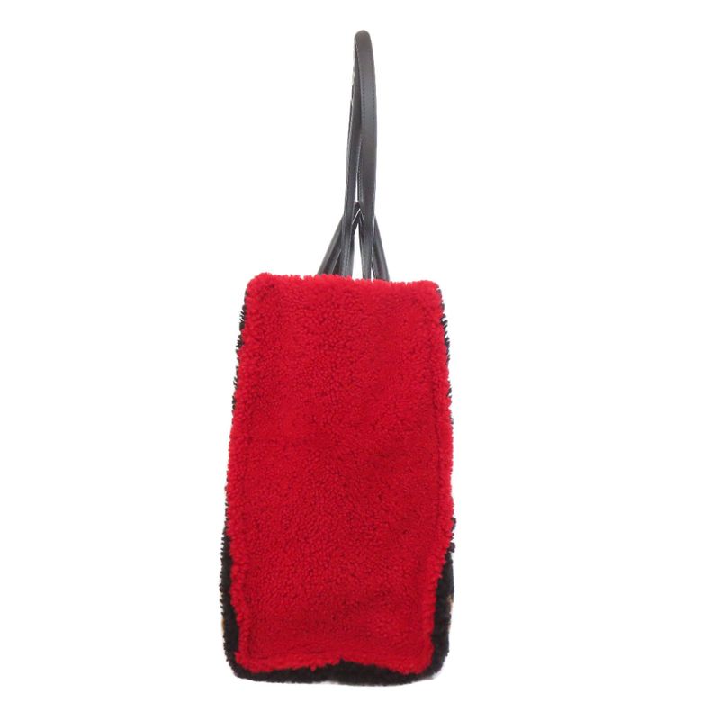 Louis Vuitton M55421 Monogram - Teddy On The Go GM Tote Bag Shearling Women