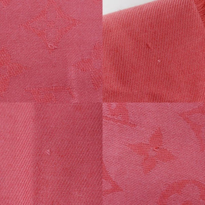 Louis Vuitton Shawl Monogram 402336 Silk And Wool Red Women's Stole