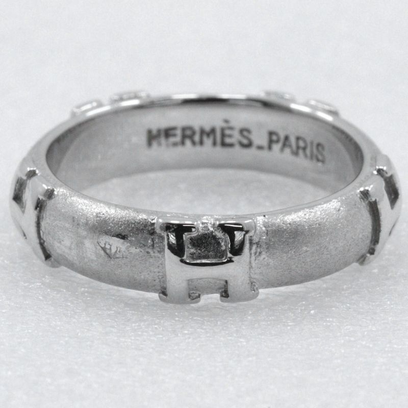 Hermes Fidelite H 18kwhite Gold #7 Ladies 4.5g Ring