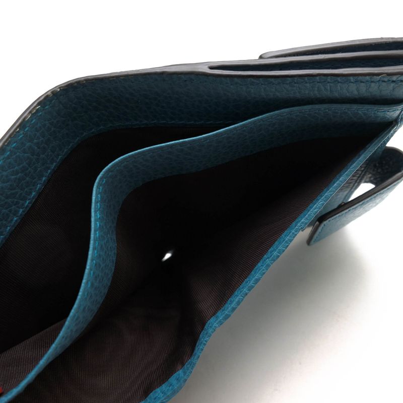 Gucci Wallet Men Wallet Leather Genuine Blue 449405 2091 Interlocking G with