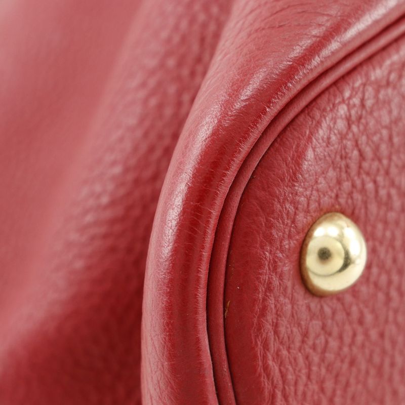 Hermes Bolide 35 2WAY Shoulder Taurillon Clemence Red/gold Hardware □G Ladies