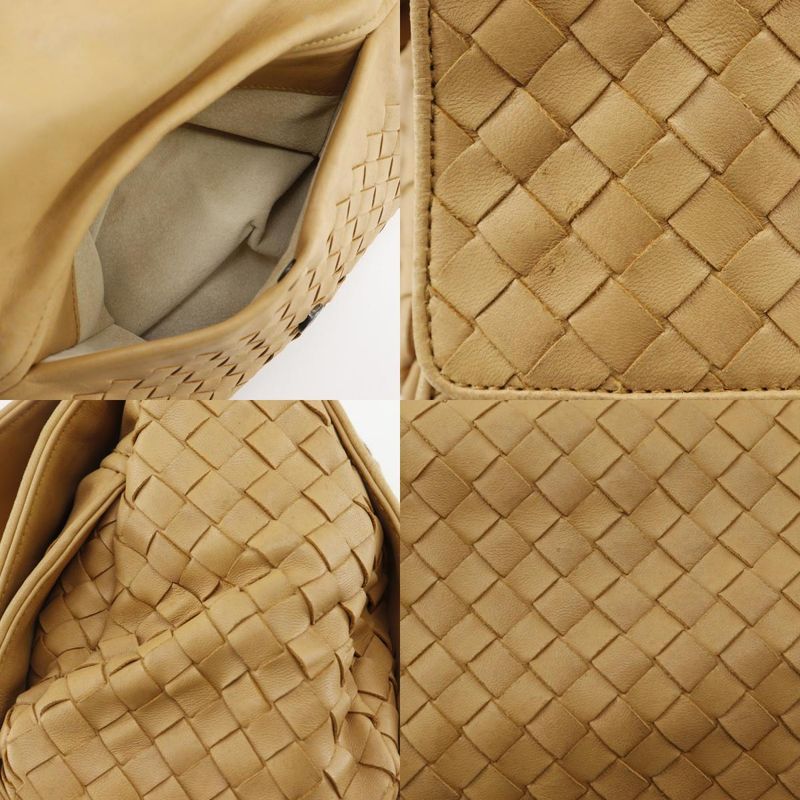 Bottega Veneta Bottega Veneta Intrecciato 145555 V0016 Calf Beige Women's